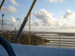 aerial view of Natal, Rio Grande do Norte, Brazil, with the Potengi River, buildings and greenery