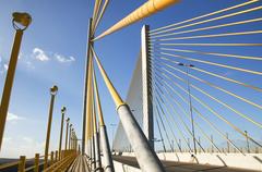 Suspension cables of the Newton Navarro Bridge in Natal, Brazil