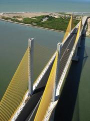 suspension bridge in Forte Redinha under construction near Natal, Brazil