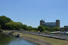 Tokai City Hall and Oike Park in Tokai, Aichi Prefecture