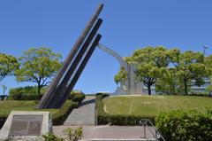 Oike Park monuments in Tokai City, Aichi Prefecture