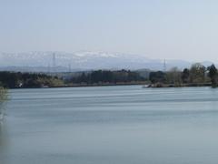 Northern mountains of Ōike with spring snow