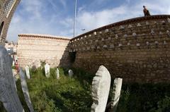 Gravestones with headgear indicating craft or rank near Little Hagia Sophia Mosque