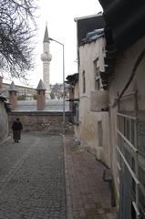 Exterior view of Little Hagia Sophia Mosque with cemetery and mausoleum