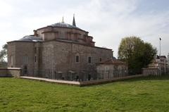 Little Hagia Sophia Mosque exterior with cemetery and mausoleum