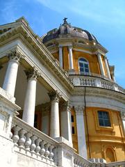 Basilica di Superga in Torino with a clear blue sky background