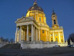 Basilica di Superga at night