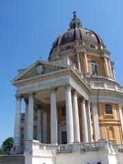 Basilica of Superga in Turin, Italy with its prominent dome and twin bell towers