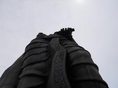 Thiruvalluvar Statue bottom view in Kanyakumari