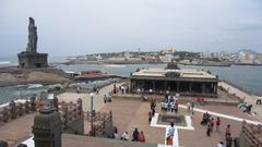 Vivekananda Rock Memorial and Thiruvalluvar Statue in Kanyakumari