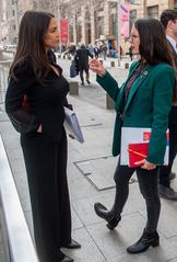 Minister Camila Vallejo receiving Alexandria Ocasio-Cortez and Democratic Congressmen in Palacio de La Moneda