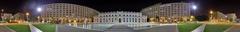 Panorama of the Plaza de la Ciudadanía with the southern façade of La Moneda Palace in Santiago, Chile