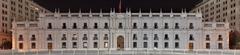 Panorama of La Moneda Palace in Santiago, Chile