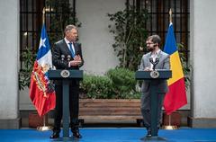 Bilateral meeting between Presidents Klaus Iohannis of Romania and Gabriel Boric of Chile at La Moneda Palace