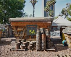 fossil container in La Brea Tar Pits