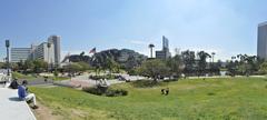 panoramic view of La Brea Tar Pits in Los Angeles