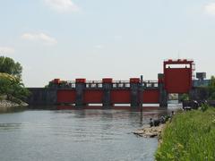 Kyu Iwabuchi Suimon at Arakawa River in Akabane, Tokyo