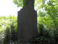 Benhard Olsen's tomb and headstone at Frilandsmuseet, Copenhagen