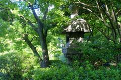 traditional Japanese lantern in Old Yasuda Garden