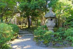 traditional Japanese lantern in Old Yasuda Garden