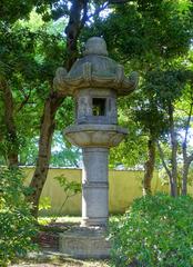 Old Yasuda Garden lantern in Sumida, Tokyo, Japan