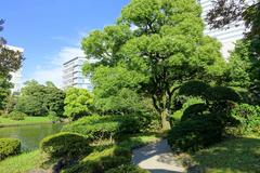 Old Yasuda Garden in Sumida, Tokyo, Japan