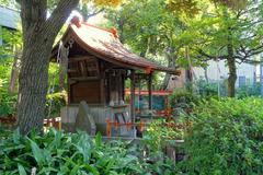 Old Yasuda Garden shrine in Sumida, Tokyo, Japan