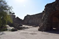 Backyard view of Purana Quilla in Delhi