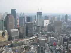 August 2007 view of Osaka from Umeda Sky Building