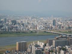 Yodo River view from Umeda Sky Building in August 2007