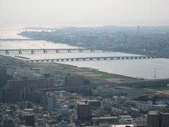 Yodo River seen from Umeda Sky Building in August 2007