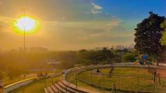 Praça Pôr do Sol at sunset