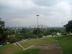 Praça Coronel Custódio Fernando Pinheiro in São Paulo at sunset