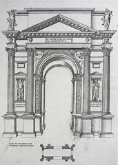 Hypothetical decoration of Arco dei Gavi by Jacques Androuet du Cerceau