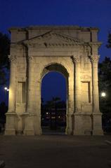 Night view of the Arco dei Gavi in Verona