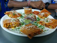 Spiced Dosa platter with cheese and dry fruits