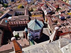 View from the Torrazzo to the Baptistry in Cremona