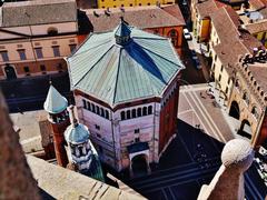 View from the Torrazzo to the Baptistery in Cremona