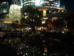 Mohri Garden at night with illuminations