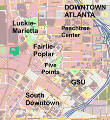 Downtown Atlanta map from OpenStreetMap