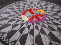 John Lennon Memorial in Strawberry Fields, Central Park, NYC