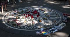 John Lennon tribute at Strawberry Fields in Central Park