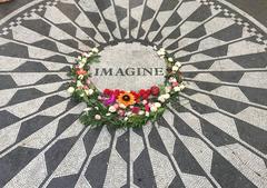 John Lennon memorial in Strawberry Fields, Central Park NYC