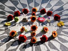 Imagine mosaic at John Lennon tribute, Central Park