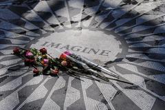 John Lennon memorial at Strawberry Fields in Central Park