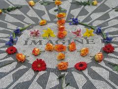 Imagine plaque at Strawberry Fields in New York