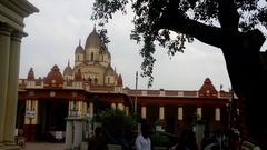 Dhakhineswar Kali Temple behind greenery