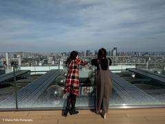 Shibuya Sky observation deck with a panoramic view of Tokyo