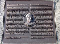 Plaque dedicated to Dr. Helen Sawyer Hogg and observatory at Canada Museum of Science and Technology