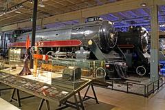 Canadian Pacific 2858 old locomotive on display at a museum